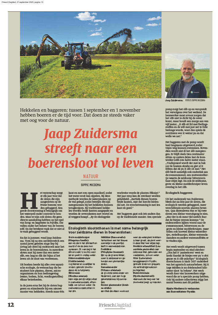 Interview met collega Jaap in Friesch Dagblad