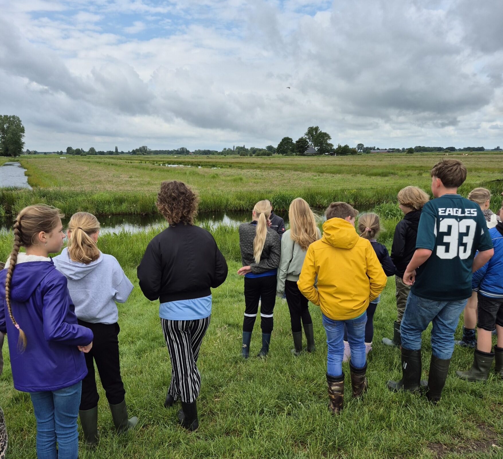 Leerlingen uit Oudemirdum op weidevogel safari in Echtenerbrug